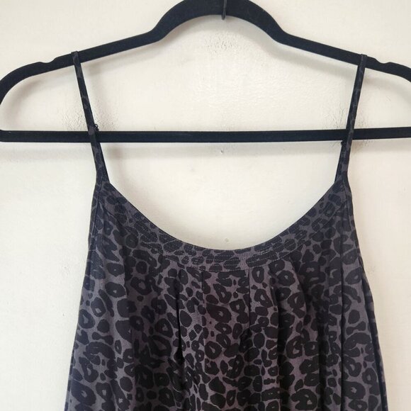 Madewell Eliot Black Leopard Print Sleeveless Dress Cocktail Mini Dress Size 4 - Picture 4 of 10